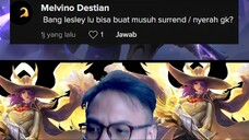 TOP GLOBAL LESLEY DITANTANGAN MUSUH SAMPAI SURREND  #mobilelegends #mlbb