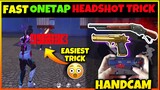Easiest One Tap Headshot Trick with Handcam in ENGLISH 🇺🇸❤️