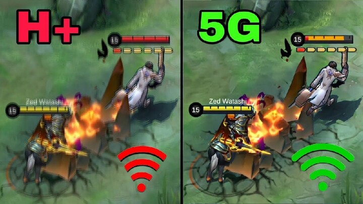playing in H+ vs 5G