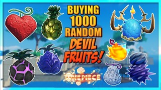 Buying 1000 Random Fruits - Raining Dragons? in A One Piece Game