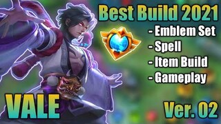 VALE BEST BUILD 2021 VER. 02 | TOP 1 GLOBAL VALE BUILD | VALE MOBILE LEGENDS