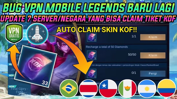TERBARU!! BUG VPN MOBILE LEGENDS BARU LAGI ADA 7 SERVER/NEGARA YANG BISA KLAIM