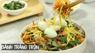 Cách làm bánh tráng trộn ngon đơn giản tại nhà| ASMR Cooking | Bánh tráng trộn khô bò