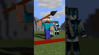 HELP Zombie girl Throw SPEAR VS Herobrine VS Skeleton Girl VS Warden Girl - Minecraft animation