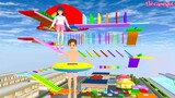Yuta Melarikan Diri Dari Mio Obby Parkour Kolam Renang Di Awan - Sakura Simulator @Ebi Gamespot