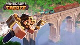 I built a HUGE RAILWAY BRIDGE in Minecraft Create Mod