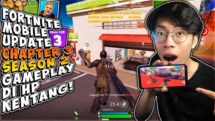 Fortnite Mobile Android Chapter 3 Season 2 Update Gameplay di Hp Spek Kentang (Ga Bisa Building)