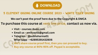 5 Element Qigong Online Course 2023 – White Tiger Qigong