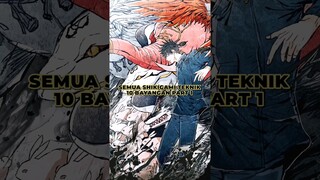 SEMUA SHIKIGAMI DARI TEKNIK 10 BAYANGAN PART 1 #shorts #jujutsukaisen