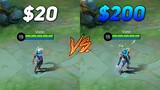 GUSION $20 EPIC SKIN VS $200 LEGEND SKIN🔥 WHICH ONE IS THE BEST?!