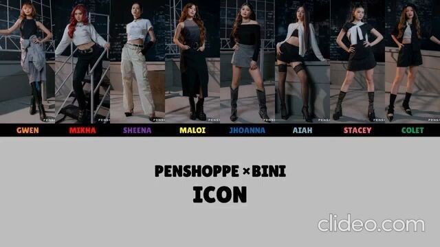 BINI x PENSHOPPE "ICON" (sped up + reverb) (Lyric Video)