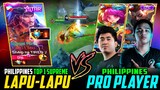 Philippines Top 1 Supreme Lapu-Lapu vs. Pro Player (EXE Z4pnu, NXP Lancy) in Rank! ~ Mobile Legends