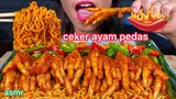 MAKAN MIE AYAM CEKER PEDAS *SPICY NOODLES CHICKEN FEET ASMR 먹방 Eating Sounds