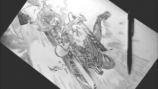 Levi Vs Reiner (Armoured Titan) Manga Page Drawing - Attack On Titan (Shingeki no kyojin) -