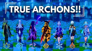 Real Archon Of Each Element!! [ Genshin Impact ]