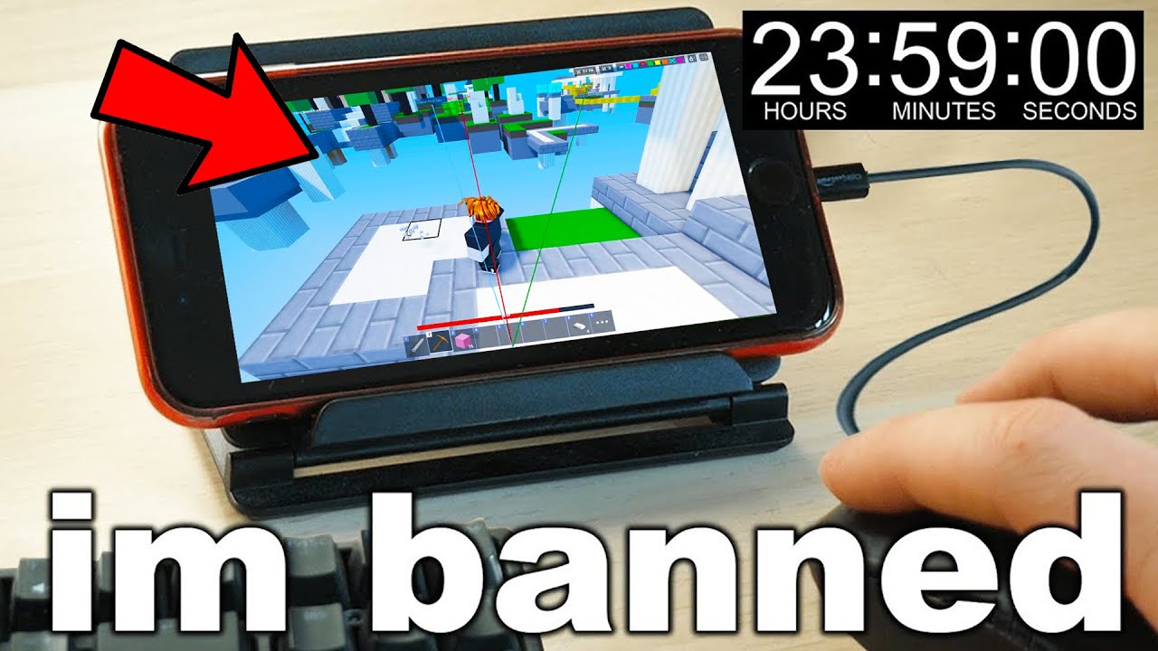 I tried MOBILE in Roblox Bedwars for the first time.. 