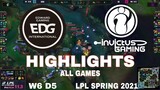 Highlight EDG vs IG (All Game) LPL Mùa Xuân 2021 | LPL Spring 2021  Edward Gaming vs Invictus Gaming