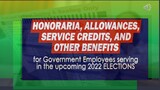 COMPLETE LIST OF HONORARIA & OTHER BENEFITS FOR GOVERNMENT EMPLOYEES RENDERING SERVICE IN 2022 ELECT