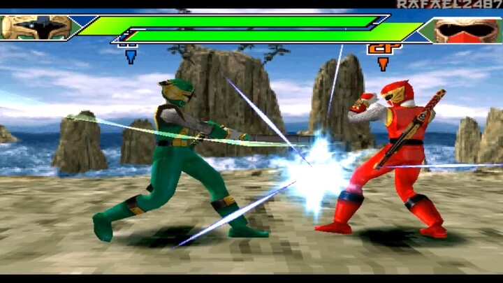 Ninpu Sentai Hurricaneger PS1 (Sky Ninja Shurikenger) vs (Hurricane Red) HD