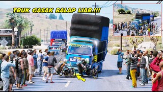 TRUK TABRAK BALAP LIAR, GARA GARA GAK TERIMA DI T0NJ0K..!!!