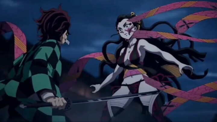 si cantik daki vs tanjiro ”DEMON SLAYER”