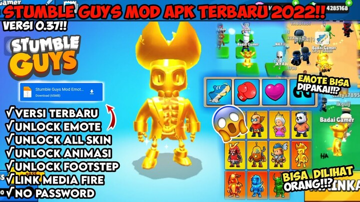 Stumble Guys Mod Menu v.0.37 Terbaru 2022 Emote Bisa Dipakai, Unlimited Gems, Bisa Dilihat Orang