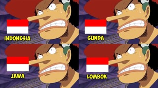 Parody 4 Bahasa || Usopp Sang Pemberani, Berani Kabur