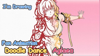 Timelapse Drawing - Doodle Dance Aglaea | Fan Animation | Honkai Star Rail