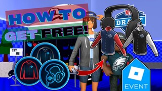 [ROBLOX EVENT 2022!] How to get NFL Draft Jacket (Red & Black) and Draft Headphones in NFL Tycoon!