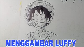 menggambar luffy dari anime one piece