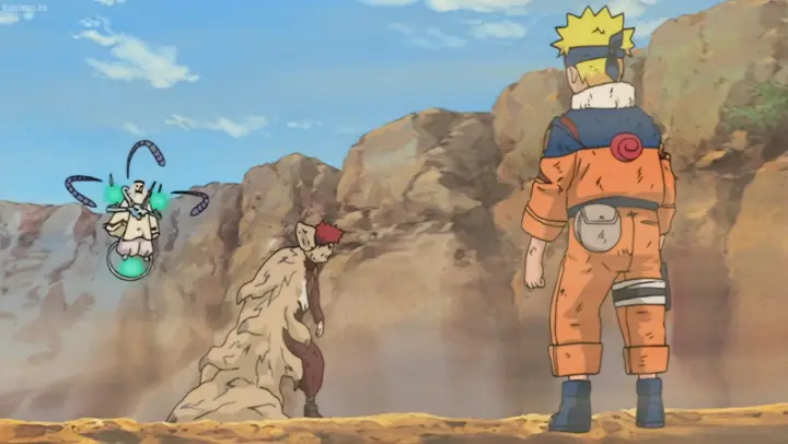 Gaara fica furioso e usa o Shukaku para salvar o Naruto | Naruto Dublado