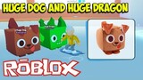 I bought a HUGE DOG AND HUGE DRAGON PLUSH in Pet Simulator X!