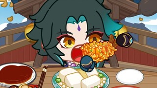 [Genshin Impact mukbang] Ăn hết đậu phụ hạnh nhân chỉ trong một miếng trong Lễ hội Yuanzhi!