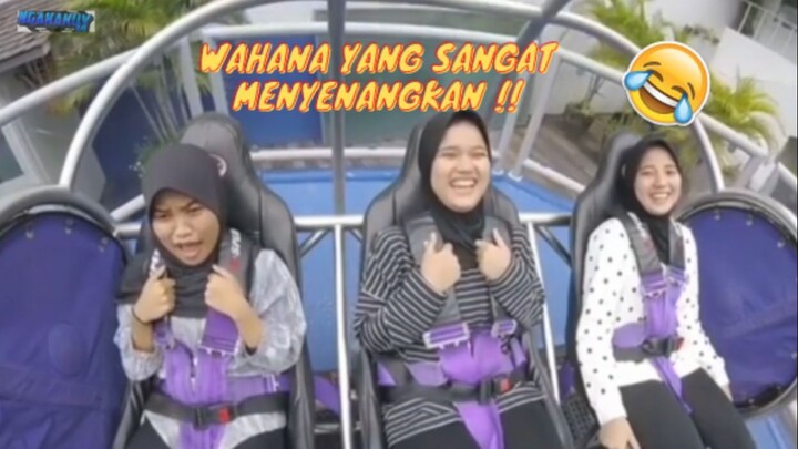 3 Cewek Uji Adrenalin, Begini Ekspresinya Guys 😂