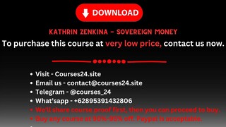 Kathrin Zenkina - Sovereign Money
