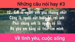 Những câu nói hay về tình yêu 3