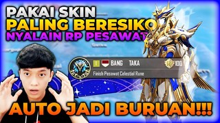 EKSPERIMEN NYALAIN RP PESAWAT DAN PAKAI SKIN PHARAOH , NGERI LANGSUNG DIBURU MUSUH !! - PUBG MOBILE