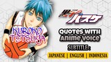 Kuroko Tetsuya Quotes with Anime Voice | Kuroko's Basketball Quotes