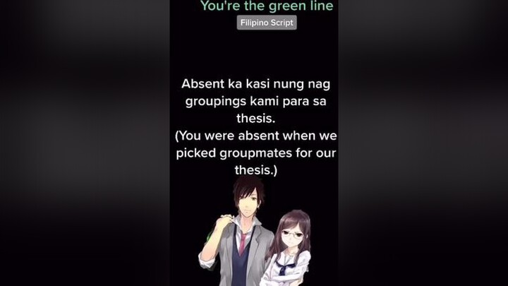 DUET ME: YOU'RE THE GREEN LINE. POV: You're grouped with your annoying friend. fyp duet pov voiceacting