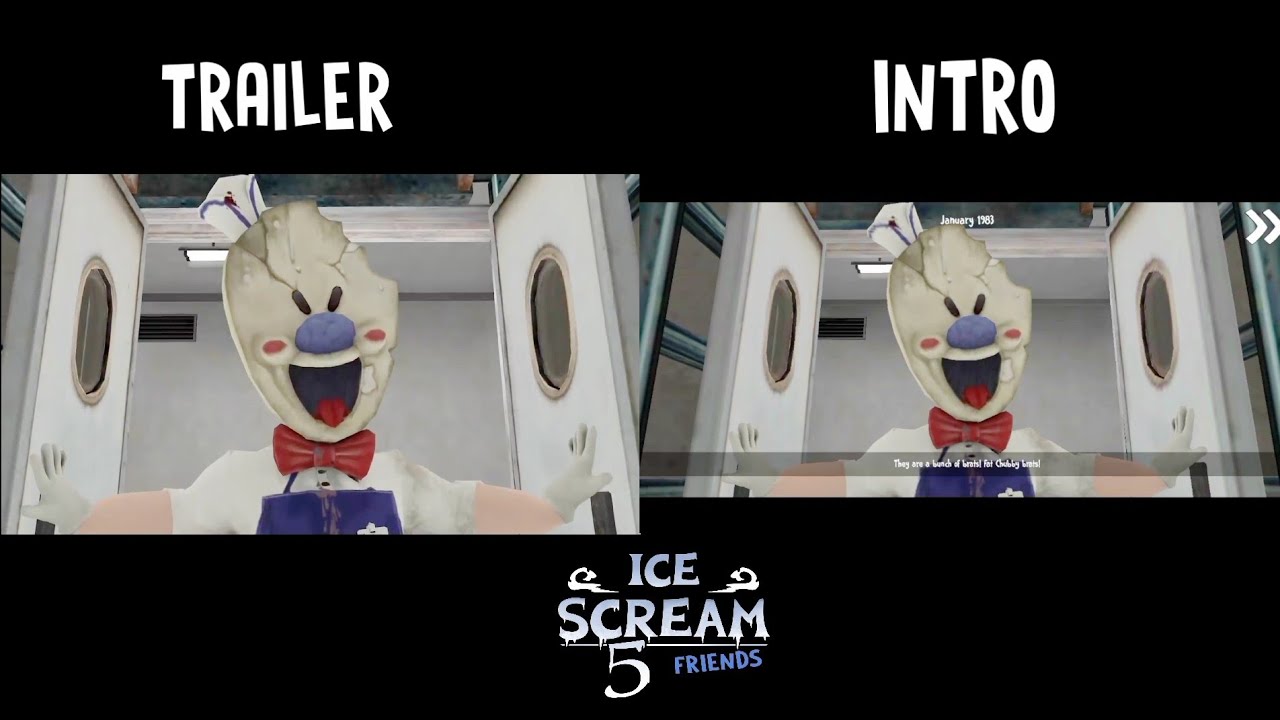 Ice Scream 6 Friends: Charlie  Trailer VS Intro (Comparison) - BiliBili