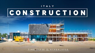 Time lapse Construction & Hyperlapse. Costruzione Corman. Milano, Italy 4k.