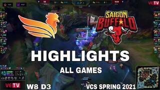 Highlight SE vs SGB All Game VCS Mùa Xuân 2021 Highlight SBTC vs SGB SBTC Esports vs Sai Gon Buffalo