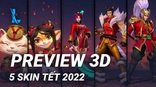 Tốc Chiến | Preview 3D Skin Pháo Hoa: Teemo, Tristana, XinZhao, Diana, Sett | Yugi Gaming