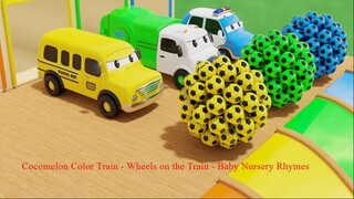 Cocomelon Colorful Train - Train Wheels Song - Baby's Nursery Rhymes