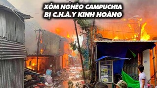 Tang hoang xóm nghèo của Người Việt tại Campuchia bị thiêu rụi, nhìn thấy muốn rớt nước mắt