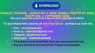 [https://Courses4sale.pro]Charles Tichenor - Scrum Doc E-Book Bundle Ecosystem ROAS, Scrum Doc, & Co