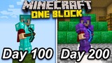 I Survived 200 Days on ONE BLOCK Minecraft.. This is What Happened