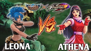 KING OF FIGTHERS MOBILE LEGENDS COLLAB| LEONA V.S ATHENA ( 4K Resolution)