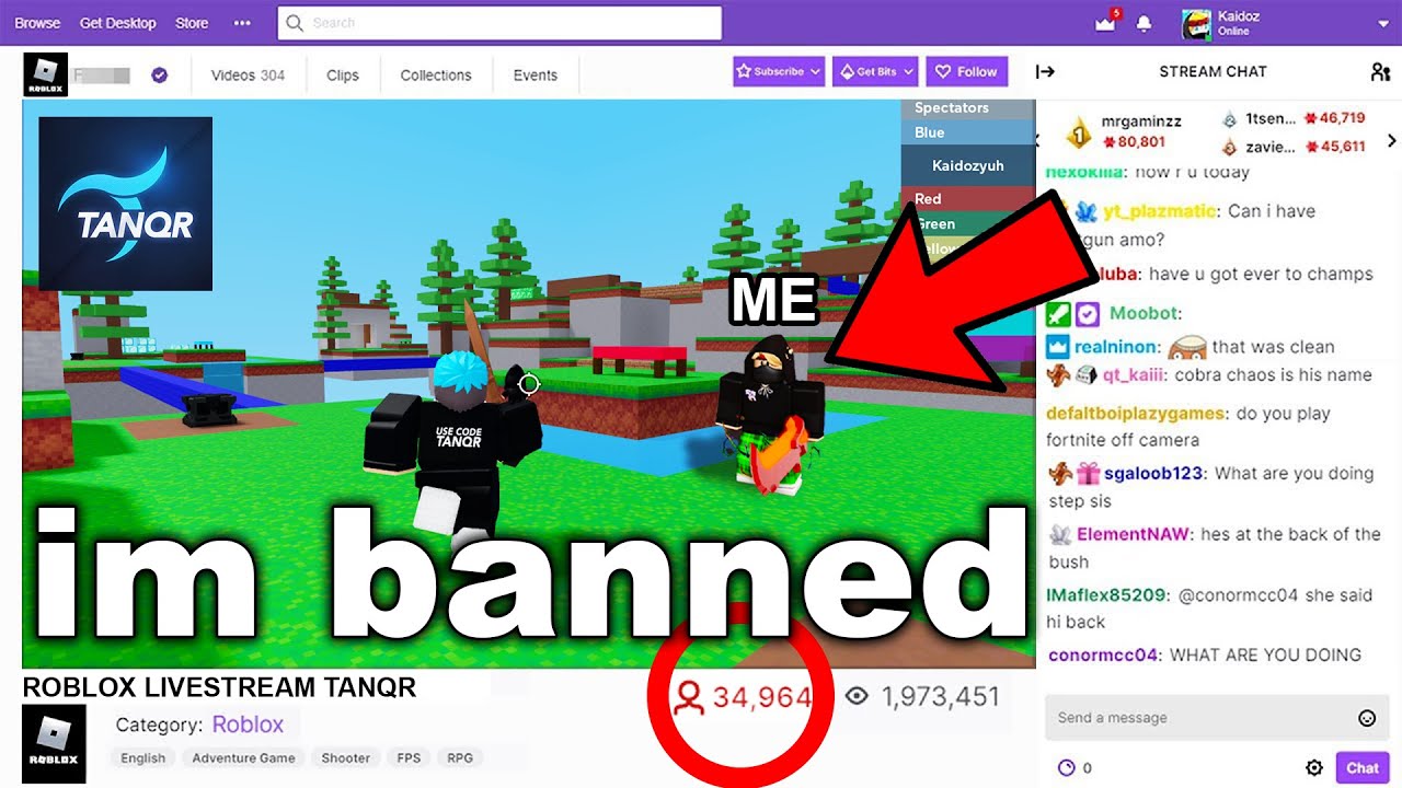 I caught a HACKER Streaming on Roblox Bedwars LIVE - BiliBili