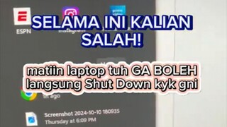 TUTORIAL MATIIN LAPTOP YANG BENAR #Shorts